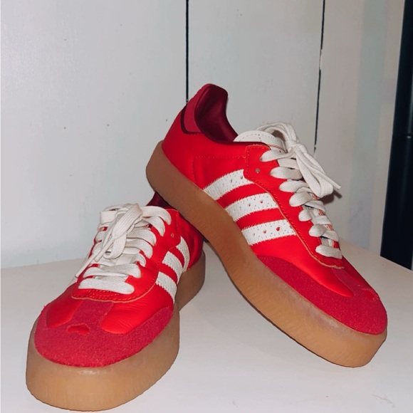 Adidas Samba Red and White Sneakers - Picture 5 of 5